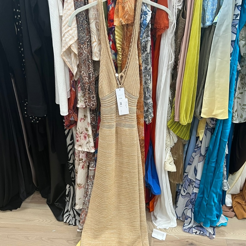 Ronny Kobo  Darcy Open-Back Knit Maxi Dress